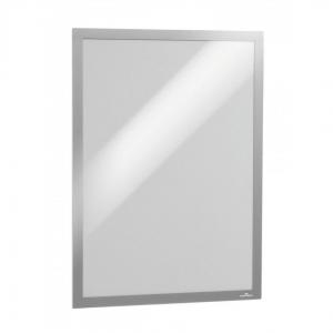 Durable DURAFRAME Self Adhesive Magnetic Signage Frame - A3 Silver