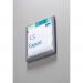 Durable Adhesive CLICK SIGN Wall Mounted Door Sign Holder - 149x149mm - Grey 