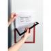 Durable DURAFRAME Magnetic Document Signage Frame for Metal - 5 Pack - A4 Red 