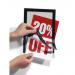 Durable DURAFRAME Self Adhesive Magnetic Signage Frame - 2 Pack - A5 Black 