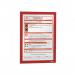 Durable DURAFRAME Self Adhesive Magnetic Signage Frame - 2 Pack - A4 Red 