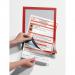 Durable DURAFRAME Self Adhesive Magnetic Signage Frame - 2 Pack - A4 Red 