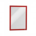 Durable DURAFRAME Self Adhesive Magnetic Signage Frame - 2 Pack - A4 Red 487203