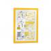 Durable DURAFRAME Self Adhesive Magnetic Signage Frame - 2 Pack - A4 Yellow 