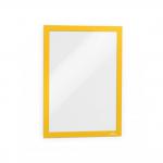 Durable DURAFRAME Self Adhesive Magnetic Signage Frame - 2 Pack - A4 Yellow 487204