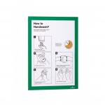 Durable DURAFRAME Self Adhesive Magnetic Signage Frame - 2 Pack - A4 Green 487205