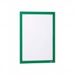 Durable DURAFRAME Self Adhesive Magnetic Signage Frame - 2 Pack - A4 Green 487205