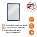 Durable DURAFRAME Self Adhesive Magnetic Signage Frame - 2 Pack - A4 Blue 