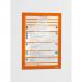 Durable DURAFRAME Self Adhesive Magnetic Signage Frame - 2 Pack - A4 Orange 