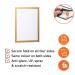 Durable DURAFRAME Self Adhesive Magnetic Signage Frame - 2 Pack - A4 Gold 