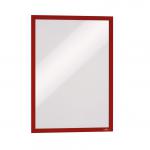 Durable DURAFRAME Self Adhesive Magnetic Signage Frame - 2 Pack - A3 Red 487303