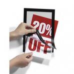 Durable DURAFRAME Self Adhesive Magnetic Signage Frame - 10 Pack - A5 Silver 488123