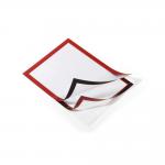 Durable DURAFRAME Self Adhesive Magnetic Signage Frame - 10 Pack - A4 Red 488203