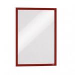 Durable DURAFRAME Self Adhesive Magnetic Signage Frame - 6 Pack - A3 Red 488303