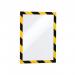 Durable DURAFRAME Adhesive Magnetic Hazard Frame - 2 Pack - A4 Black & Yellow 4944130