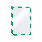 Durable DURAFRAME Adhesive Magnetic Hazard Frame - 2 Pack - A4 Green & White 4944131