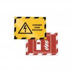 Durable DURAFRAME Adhesive Magnetic Hazard Frame - 2 Pack - A4 Red & White 4944132