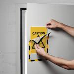 Durable DURAFRAME Magnetic Signage Hazard Frame - 5 Pack - A4 Yellow & Black 4945130