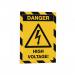 Durable DURAFRAME Magnetic Signage Hazard Frame - 5 Pack - A4 Yellow & Black 