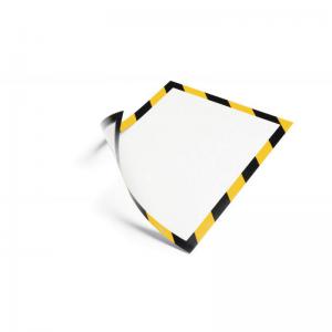 Durable DURAFRAME Magnetic Signage Hazard Frame - 5 Pack - A4 Yellow