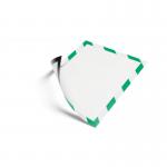 Durable DURAFRAME Magnetic Signage Hazard Frame - 5 Pack - A4 Green & White 4945131