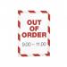 Durable DURAFRAME Magnetic Signage Hazard Frame - 5 Pack - A4 Red & White 