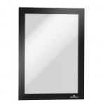 Durable DURAFRAME Magnetic Document Signage Frame for Metal - 5 Pack - A5 Black 494701