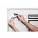 Durable DURAFRAME TOP Magnetic Signage Title Frame for A4 - 5 Pack - Black 