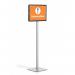 Durable INFO STAND BASIC Aluminium Display Panel Info Floor Sign A3 - 1.4m 