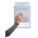 Durable Static Cling UV Info Pocket Signage for Glass - 5 Pack - A4 Grey 