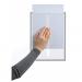 Durable Static Cling UV Info Pocket Signage for Glass - A4 Grey 