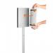 Durable INFO STAND OUTDOOR Stainless Steel Floor Sign - A3 Display Panel - Grey 502957