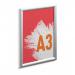 Durable Outdoor Snap Frame Weatherproof Poster Holder Notice Board - A3 Silver 503423