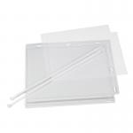 Durable Water Resistant UV Anti-Reflective Cable Tie Pockets - 5 Pack - A5 Clear 505919