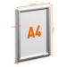 Durable Outdoor Snap Frame Weatherproof Poster Holder Notice Board - A4 Silver 506123