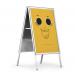 Durable A Board Foldable Pavement Sign Double Sided Snap Frame Stand - A1 Silver 506623