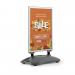 Durable Pavement Sign Heavy Water Base Double Sided Snap Frame Stand - A1 Silver 506723