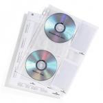 Durable CDDVD Pockets - Double Sided Wallet Index for 4 Disks - 25 Pack - A4 522219