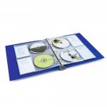 Durable CD/DVD Pockets - 2 Sided Wallet Index for 4 Disks - 10 Pack - A4 Clear 523819