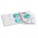 Durable CD/DVD Pockets - 2 Sided Wallet Index for 4 Disks - 10 Pack - A4 Clear 