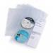 Durable CD/DVD Pockets - 2 Sided Wallet Index for 4 Disks - 10 Pack - A4 Clear 523819