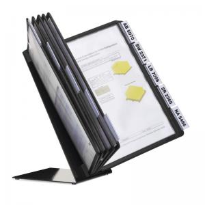 Durable VARIO TABLE 10 Display Panel Desk Stand - 10 Panels - A4 Black