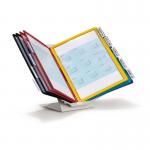 Durable VARIO PRO 10 Display Panel Desk Stand - 10 Panels - A4 Colour Coded 557900