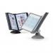 Durable SHERPA MOTION 360 Degree Desk Display Panel Stand - 10 Panels - A4 Black 