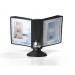 Durable SHERPA MOTION 360 Degree Desk Display Panel Stand - 10 Panels - A4 Black 