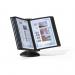 Durable SHERPA MOTION 360 Degree Desk Display Panel Stand - 10 Panels - A4 Black 