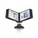 Durable SHERPA MOTION 360 Degree Desk Display Panel Stand - 10 Panels - A4 Black 