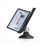 Durable SHERPA MOTION 360 Degree Desk Display Panel Stand - 10 Panels - A4 Black 558701