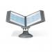 Durable SHERPA MOTION 360 Degree Desk Display Panel Stand - 10 Panels - A4 Grey 