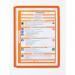 Durable SHERPA Replacement Display Panels - 5 Pack - A4 Orange 